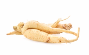 ginseng on white background