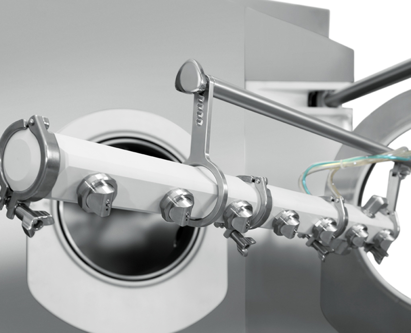 ACCELA-COTA PRO View of ACCELA COTA PRO tablet coating machine with spray bar