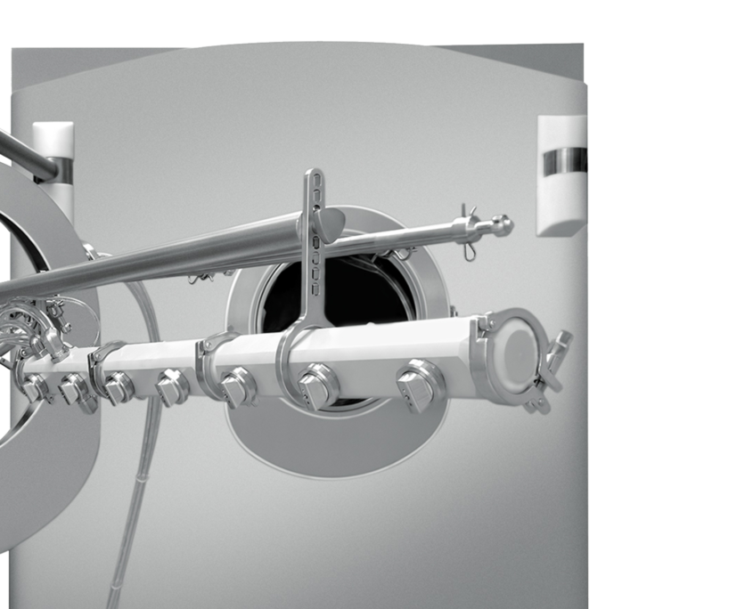 ACCELA-COTA PRO 60_TSB View of ACCELA COTA PRO with Thomas Tablet Coating Spray Bar