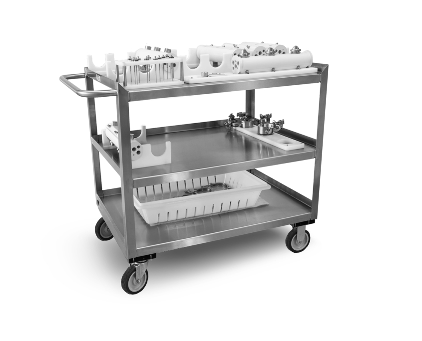 TSB Parts Cart View of the Thomas Spray Bar parts cart
