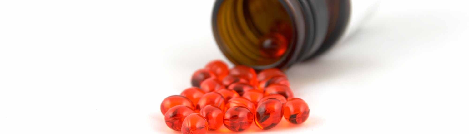 Jar with pills red Jar with pills red