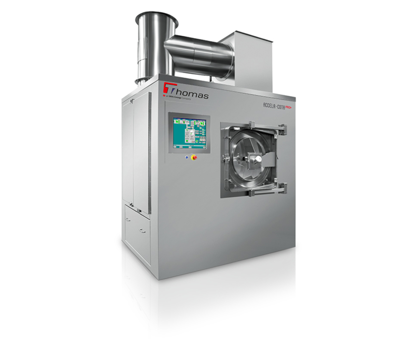 ACCELA-COTA PRO_Generale_BG drop View of ACCELA COTA PRO tablet coating machine